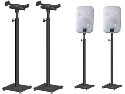 Kaufen 2 X Boxen Stative Ständer Lautsprecherstative 66-118 Cm Höhenverstellbar Schwarz • 52.70€