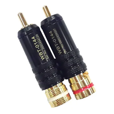 Kaufen WBT-0144 Gold Plated RCA Plug Lock Soldering Audio/Video Plugs ConnectH'P2 • 2.78€