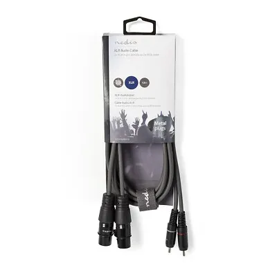 Kaufen 1,5m XLR-Audio Kabel 3-Pol-Buchse 2x Cinch-Stecker Adapter PA Studio HQ Highend • 14.90€