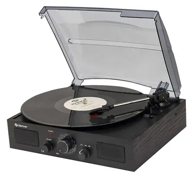 Kaufen Retro Plattenspieler Denver VPR-195 Vinyl Holz Mit Radio, Lautsprecher, AUX • 34.95€