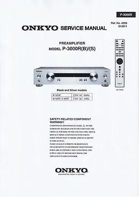 Kaufen Service Manual-Anleitung Für Onkyo P-3000 R  • 14€