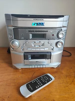 Kaufen Ferguson F20 6 CD Wechsler & Kassettenspieler Hi-Fi Stereo Radio System Combo • 57.62€