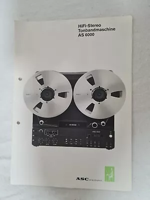 Kaufen ASC Electronic HiFi-Stereo Tonbandmaschine AS 6000 Prospekt • 5€
