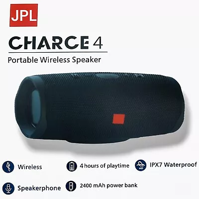 Kaufen JPL Charge 4 Kabelloser Tragbarer Lautsprecher - Schwarz AUX FM Bluetooth Karte Stereo NEU • 27.67€