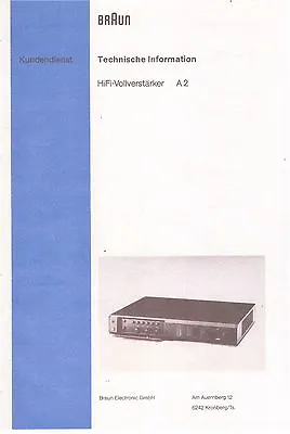 Kaufen Braun Service Manual Für Atelier A 2  Copy • 10.40€