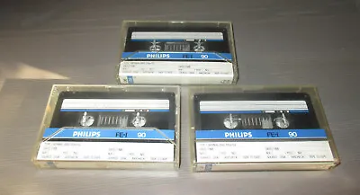 Kaufen 3 PHILIPS FE-I 90 Audio Kassetten TAPE MC Cassette Konvolut • 15€