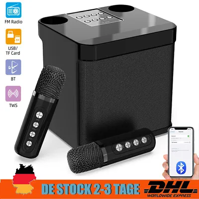 Kaufen Profi Karaoke Set Bluetooth Karaoke Anlage Lautsprecher Machine Mit 2 Mikrofonen • 55.99€