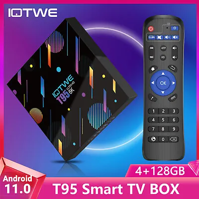 Kaufen T95-IOTWE 6K HDMI TV BOX Android 11.1 OS 128GB,4GB BT 5.0 Media Streaming 4-Core • 44.99€