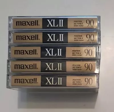 Kaufen 5 X Maxell XL II 90 High Position Bespielt Musikkassetten Tapes Vintage • 22.95€