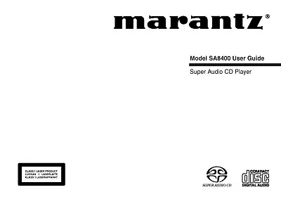 Kaufen Bedienungsanleitung-Operating Instructions Für Marantz SA-8400  • 10€