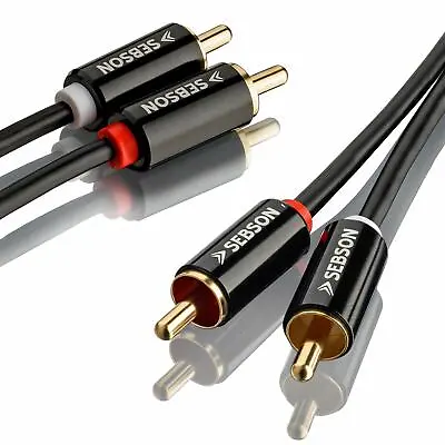 Kaufen Cinch Kabel 1m Für HiFi & Heimkino Anlagen, AUX Audio Kabel RCA Stecker SEBSON • 7.99€