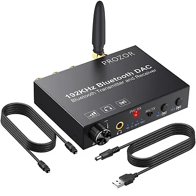 Kaufen PROZOR Digital Zu Analog Audio Konverter Bluetooth 5.0 Koaxial Optischer Adapter • 42.95€