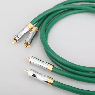 Kaufen Pair HIFI Subwoofer Vergoldet RCA Kabel Cinch Signal Sound Verbindungskabel • 13.09€