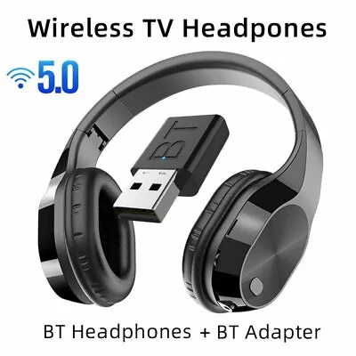Kaufen Geschenk Bluetooth Kopfhörer Kabellos HiFi Stereo TV Headset Mikrofon Mit Sender • 19.79€