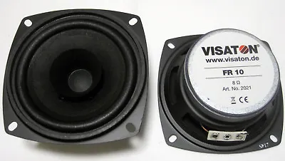 Kaufen 2x VISATON FR 10 8Ohm 10cm 100mm Breitband Lautsprecher Breitbänder 2021 4  PAAR • 40.38€