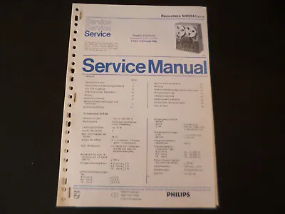Kaufen Original Service Manual Schaltplan Philips N 4504 • 12.50€