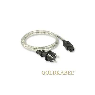 Kaufen GOLDKABEL Powercord Geschirmtes Hifi-Netzkabel Mit Kaltgeräteanschluss 2,5qmm 1m • 129.99€
