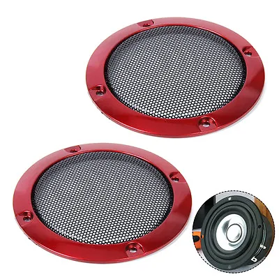 Kaufen 2 Stücke Lautsprecher Schutzgitter HIFI Boxenmieter 3 Zoll Rot Top Qualität • 5.70€