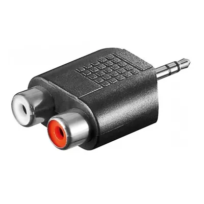 Kaufen Audio Adapter 3,5mm Klinke Stcker Stereo Auf 2 Chinch RCA Buchse Kupplung Female • 1.29€