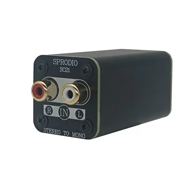 Kaufen SPRODIO SC21 Stereo To Mono Converter, Rca L/R Audio Adapter Stereo To Mono Sum • 22.49€