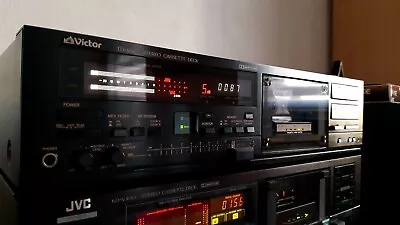 Kaufen VICTOR TD-V66 Stereo Cassetten Deck ,  JVC R-70E Remote Control ! • 476€