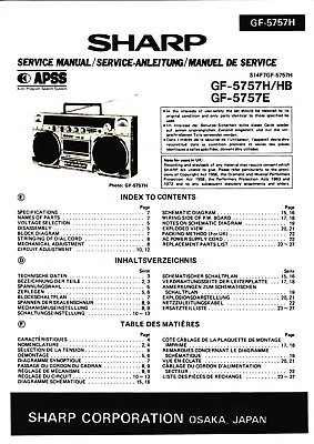 Kaufen Service Manual-Anleitung Für Sharp GF-5757 • 10.50€