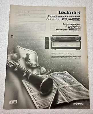 Kaufen 1995 ⭐️⭐️⭐️ Original Technics SU-A900D Und 800D  Bedienungsanleitung ⭐️⭐️⭐️ • 49.99€