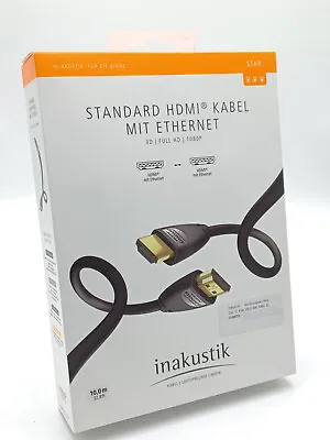 Kaufen Inakustik Star High Speed HDMI Kabel Mit Ethernet  10,0 M  Vergoldete Stecker ! • 16.95€