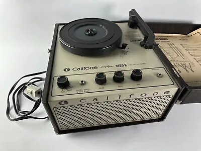 Kaufen Vintage Plattenspieler Koffer Califone 1450K Phonograph Dachbodenfund • 149€