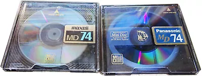 Kaufen 2x MD Minidisk MAXELL 74 Panasonic 74 • 8€