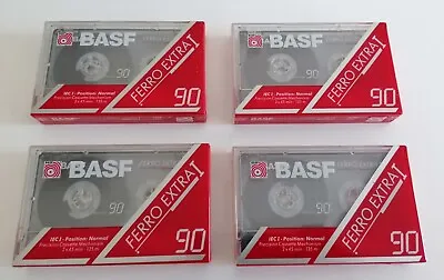 Kaufen 4 MC Musikkassetten BASF 90 Ferro Extra OVP Unbenutzt Leerkassette • 15€