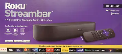 Kaufen Roku Streambar Soundbar Schwarz 4K-Streaming , Premium Audio, All In One • 119€