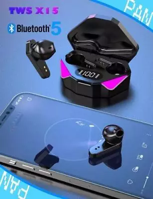 Kaufen Neu Gaming Bluetooth Kopfhörer - TWS X15 - Wireless Mit Ladebox - Touch Control • 13.08€