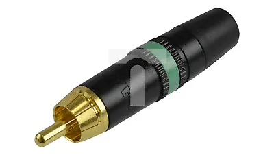 Kaufen REAN RCA Cinch Stecker Für Kabel Bis 6,1mm Vergoldet Schwarz-grün NYS37 /T2DE • 10.02€