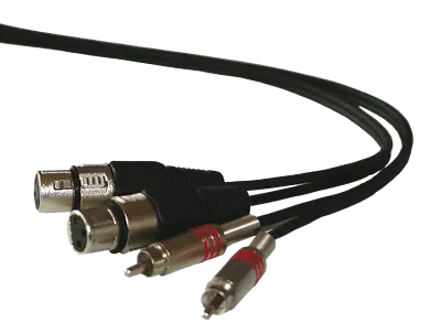 Kaufen (2,80€/m) IBIZA CM5RXF-2 Audio Kabel Adapter 2x Cinch XLR Kupplung 5m #15-5104 • 12.59€
