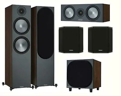Kaufen Monitor Audio Bronze 6G Cinema 500 Heimkino 5.1 Lautsprecher-Set Walnuss / Black • 2,699€