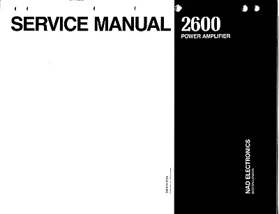 Kaufen Service Manual-Anleitung Für NAD 2600  • 11€