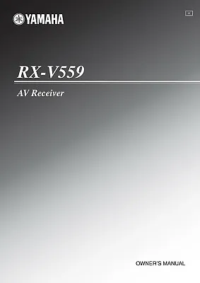 Kaufen Bedienungsanleitung-Operating Instructions Für Yamaha RX-V559  • 15.50€