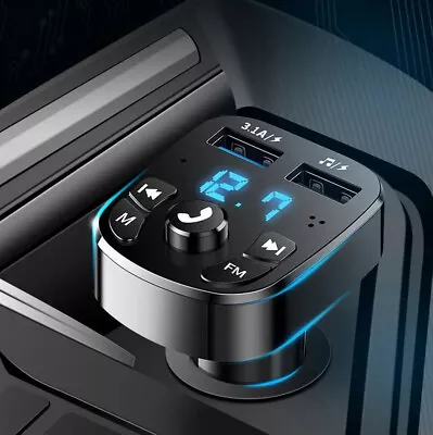 Kaufen Bluetooth FM Transmitter KFZ Auto Radio MP3 Player Dual USB Ladegerät Adapter • 1€
