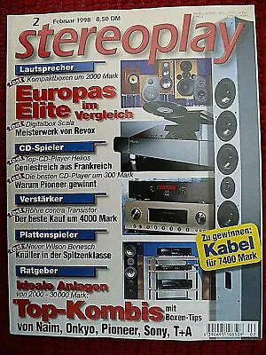 Kaufen Stereoplay 2/98,jadis Orchestra,audionet Sam,adcom Gfp,gfa 5500,shure V 15 Ii • 10.92€