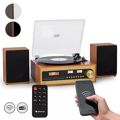 Kaufen Stereoanlage Digital DAB+ FM Radio Plattenspieler Bluetooth CD Player Champagner • 151.99€