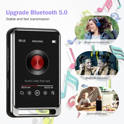 Kaufen MP3 Player Bluetooth HiFi Bass Musik Spieler 2,4'' TFT LCD Display FM-Radio 16GB • 30.24€