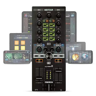 Kaufen DJ Controller Reloop Mixtour USB AllIn One 2 Kanäle Mixer Schwarz Zubehör GUT • 143€