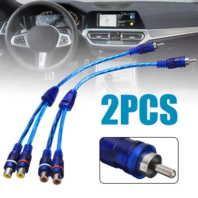 Kaufen 2Pcs Cinch Y-Kabel Y Adapter Verteiler Subwooferkabel Chinch RCA Kabel *1 • 3.93€