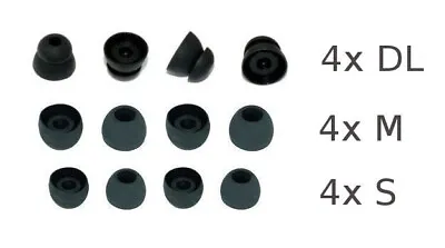 Kaufen 12x Hochwertige Ohrpolster Für In-Ear-Ohrhörer Schwarz  Größe: 4M + 4S + 4DL(M) • 5.99€