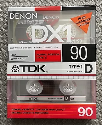 Kaufen TDK D90 DENON DX1/90 Audiokassetten Cassette MC NEU Versiegelt Made In Japan • 29.99€
