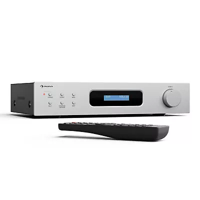 Kaufen Amplifier Verstärker Hifi DAB+ Bluetooth FM Radio Stereo Aux Remote Silber  • 166.99€