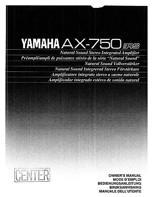Kaufen Bedienungsanleitung-Operating Instructions Für Yamaha AX-750  • 9€