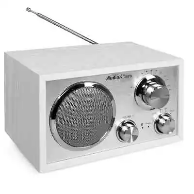 Kaufen Küchenradio Nostalgie Retro Radio Retroradio Holzgehäuse Bluetooth AUX UKW Weiß • 29.90€