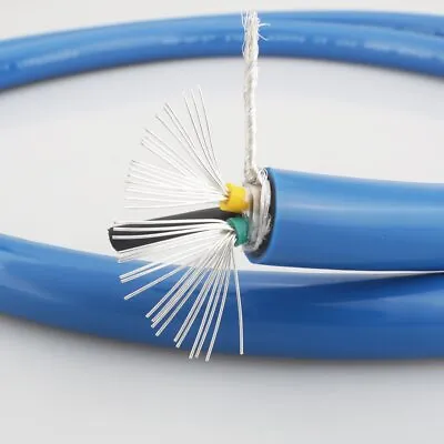 Kaufen Pro Meter OFC Versilbert AC Netzkabel EMC Abgeschirmt Bulk Power Cable HIFI DIY • 19.04€